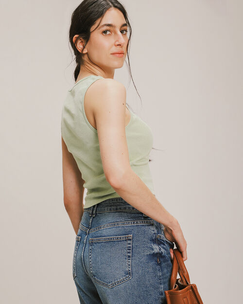 Tank Top Rib Verde
